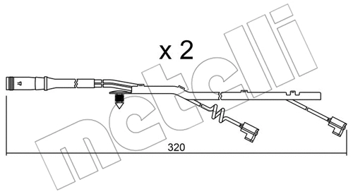 Warning Contact, brake pad wear (SU.185K)