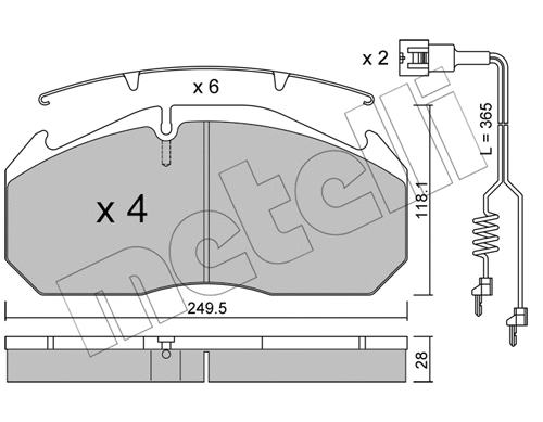 Brake Pad Set, disc brake (22-0586-3K)