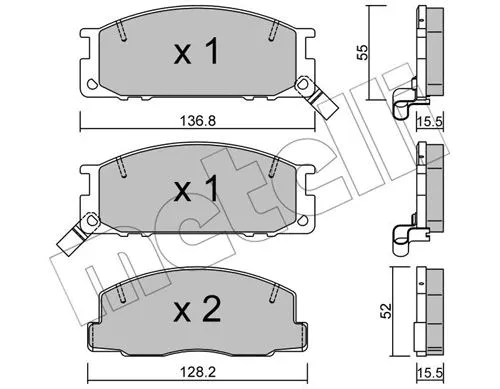 Brake Pad Set, disc brake (22-0280-0)