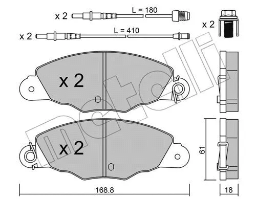 Brake Pad Set, disc brake (22-0334-0)