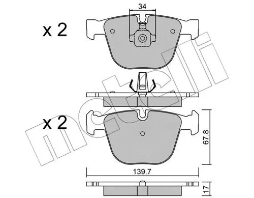 Brake Pad Set, disc brake (22-0773-0)