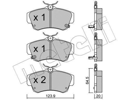Brake Pad Set, disc brake (22-0521-0)