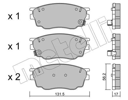 Brake Pad Set, disc brake (22-0475-0)