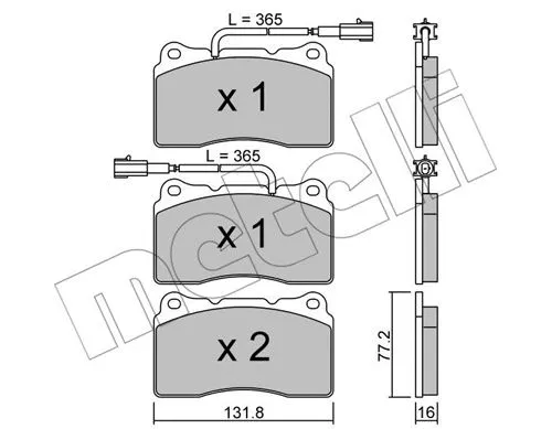 Brake Pad Set, disc brake (22-0288-4)