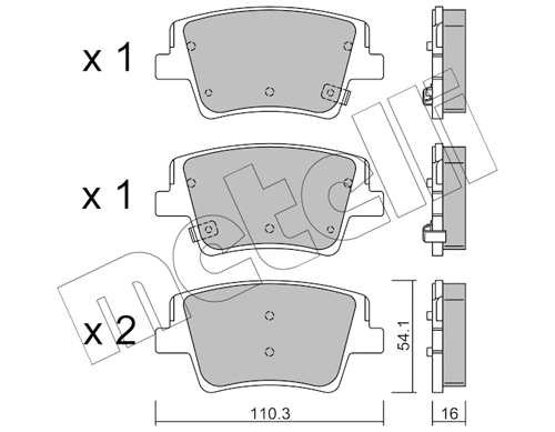 Brake Pad Set, disc brake (22-1284-0)