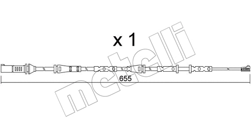 Warning Contact, brake pad wear (SU.378)
