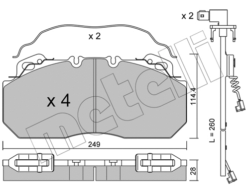 Brake Pad Set, disc brake (22-0589-0K)
