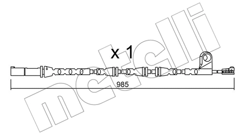 Warning Contact, brake pad wear (SU.309)