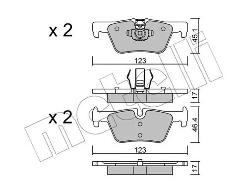 Brake Pad Set, disc brake (22-0962-0)
