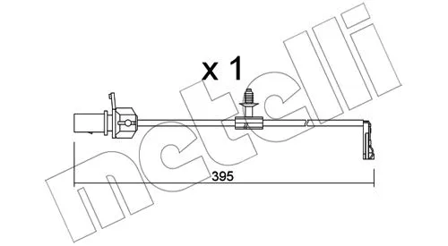 Warning Contact, brake pad wear (SU.346)