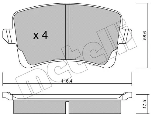 Brake Pad Set, disc brake (22-0776-0)