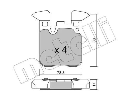 Brake Pad Set, disc brake (22-1016-0)
