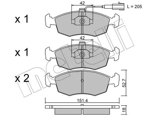 Brake Pad Set, disc brake (22-0274-0)