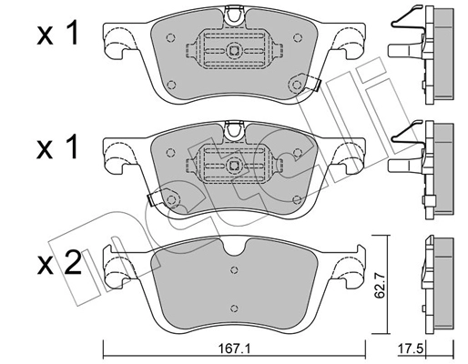 Brake Pad Set, disc brake (22-1365-0)