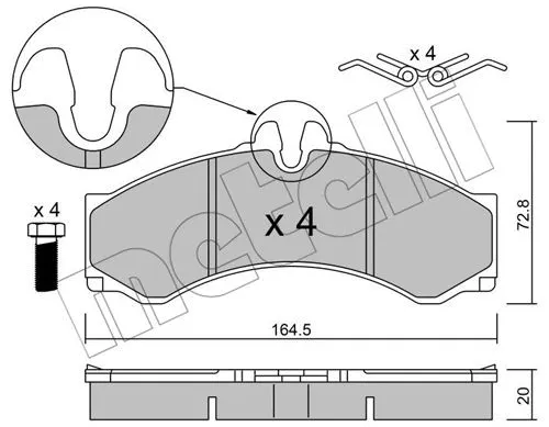 Brake Pad Set, disc brake (22-0262-1)