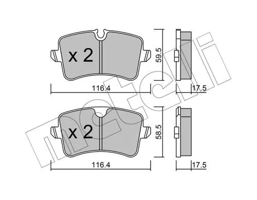Brake Pad Set, disc brake (22-0955-0)