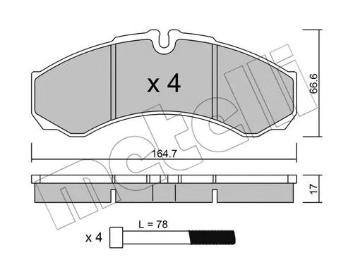 Brake Pad Set, disc brake (22-0212-3)