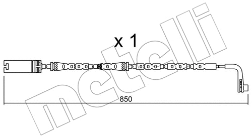 Warning Contact, brake pad wear (SU.259)