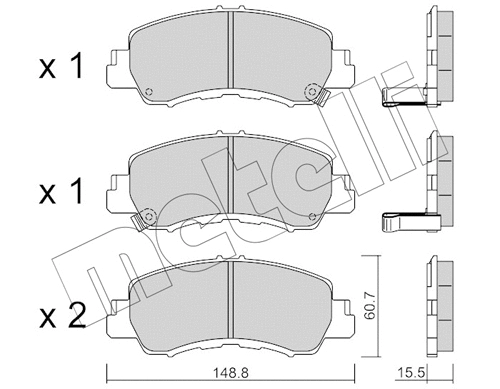 Brake Pad Set, disc brake (22-1239-0)