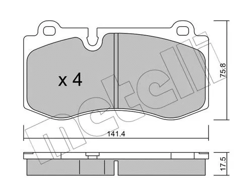 Brake Pad Set, disc brake (22-0669-0)