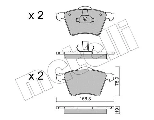 Brake Pad Set, disc brake (22-0550-2)