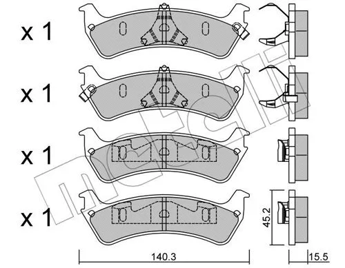 Brake Pad Set, disc brake (22-0684-0)