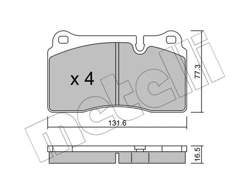 Brake Pad Set, disc brake (22-0695-0)