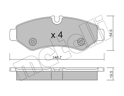 Brake Pad Set, disc brake (22-1275-0)