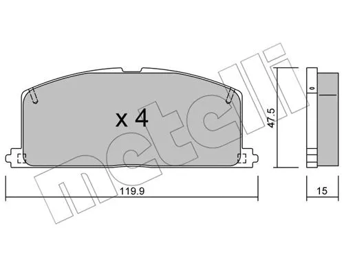 Brake Pad Set, disc brake (22-0108-0)