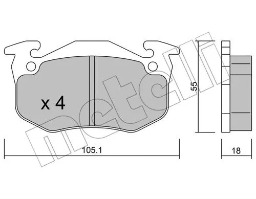 Brake Pad Set, disc brake (22-0036-4)