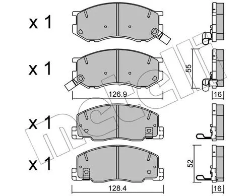 Brake Pad Set, disc brake (22-0456-0)