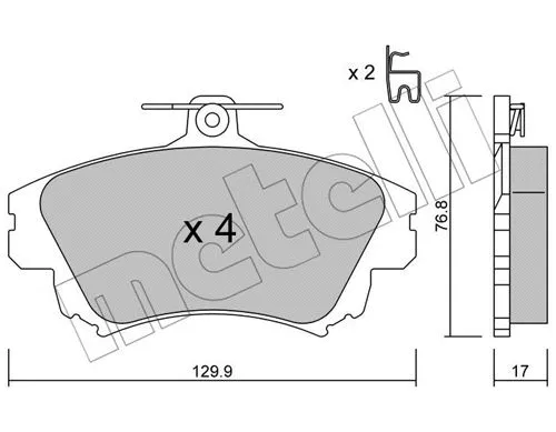 Brake Pad Set, disc brake (22-0286-0)