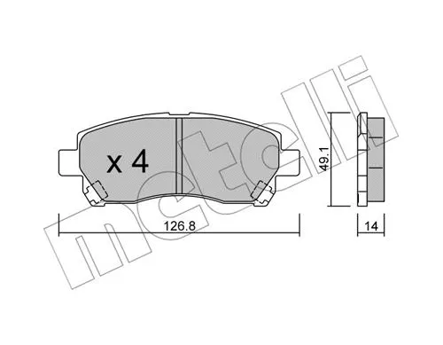 Brake Pad Set, disc brake (22-0929-0)