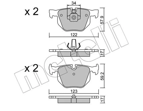 Brake Pad Set, disc brake (22-0561-0)