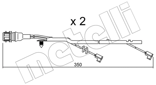 Warning Contact, brake pad wear (SU.182K)