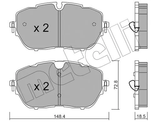 Brake Pad Set, disc brake (22-1105-0)