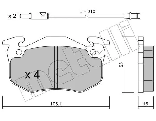 Brake Pad Set, disc brake (22-0036-2)