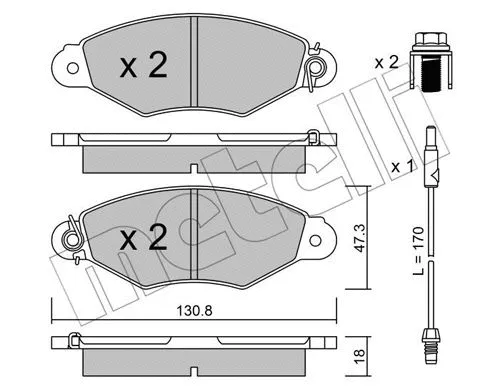Brake Pad Set, disc brake (22-0253-1)