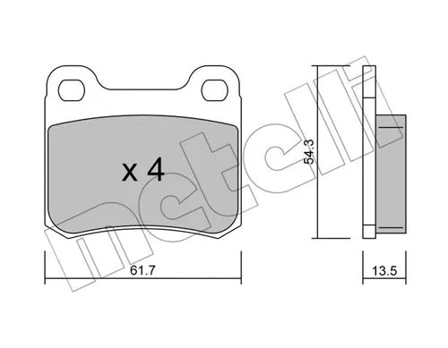 Brake Pad Set, disc brake (22-0092-0)