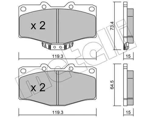 Brake Pad Set, disc brake (22-0242-0)