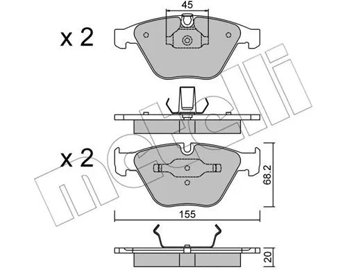 Brake Pad Set, disc brake (22-0558-4)