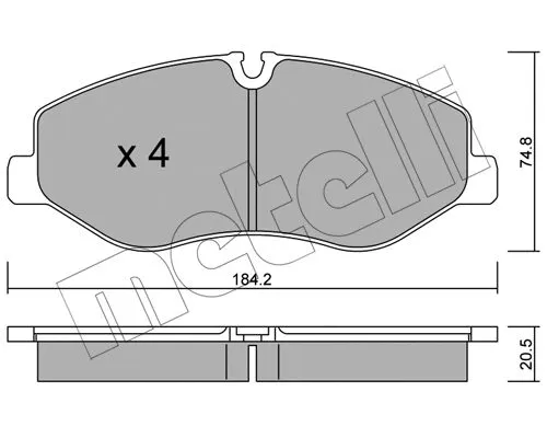 Brake Pad Set, disc brake (22-1139-0)