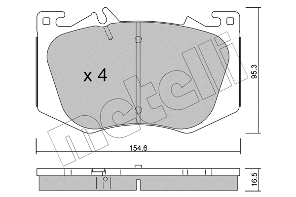 Brake Pad Set, disc brake (22-1269-0)