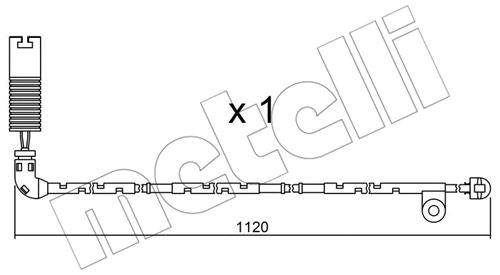 Warning Contact, brake pad wear (SU.156)