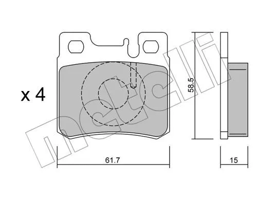 Brake Pad Set, disc brake (22-0203-0)