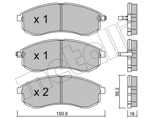 Brake Pad Set, disc brake (22-0482-0)