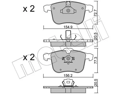 Brake Pad Set, disc brake (22-0813-0)