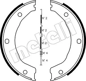 Brake Shoe Set, parking brake (53-0145K)