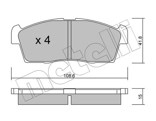 Brake Pad Set, disc brake (22-0439-0)