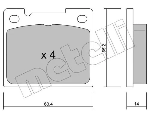 Brake Pad Set, disc brake (22-0004-0)